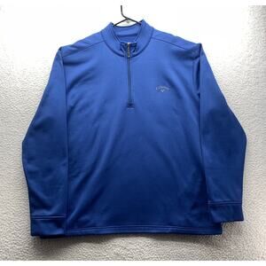 Callaway Fleece Jacket Mens XXL 2XL Blue 1/4 Zip Golf Performance‎ Outdoors Dad